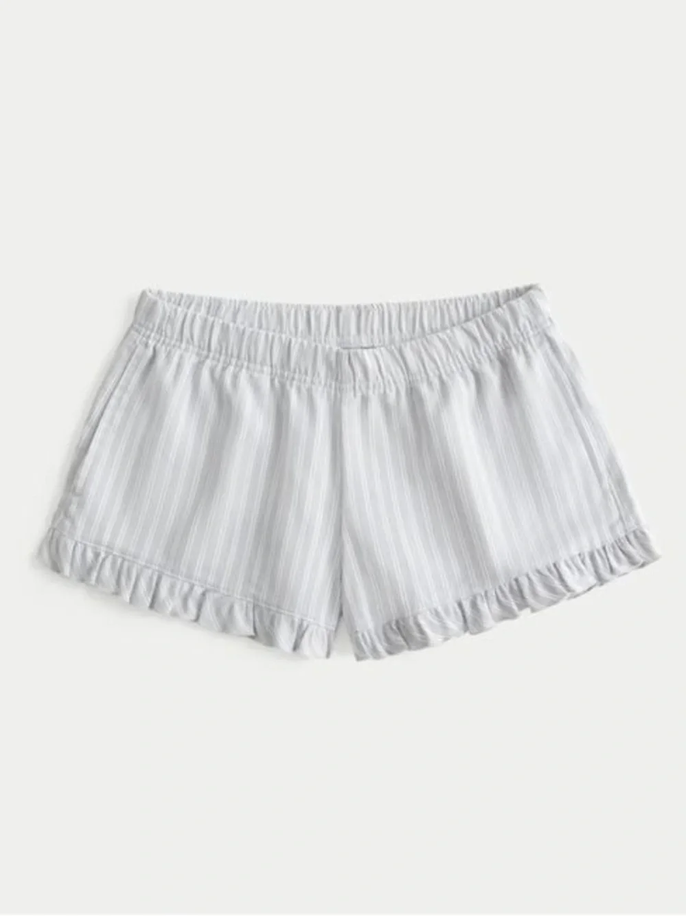Flannel Stripe Ruffle Hem Women's Shorts Hollister - Picture 1 of 5
